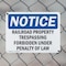Signmission Railroad Property Trespassing Forbidden OSHA Notice Sign, Plastic, 10in W x 7in L, 2PK OS-2PACK-NS-P-710-L-17974 - alternate 7